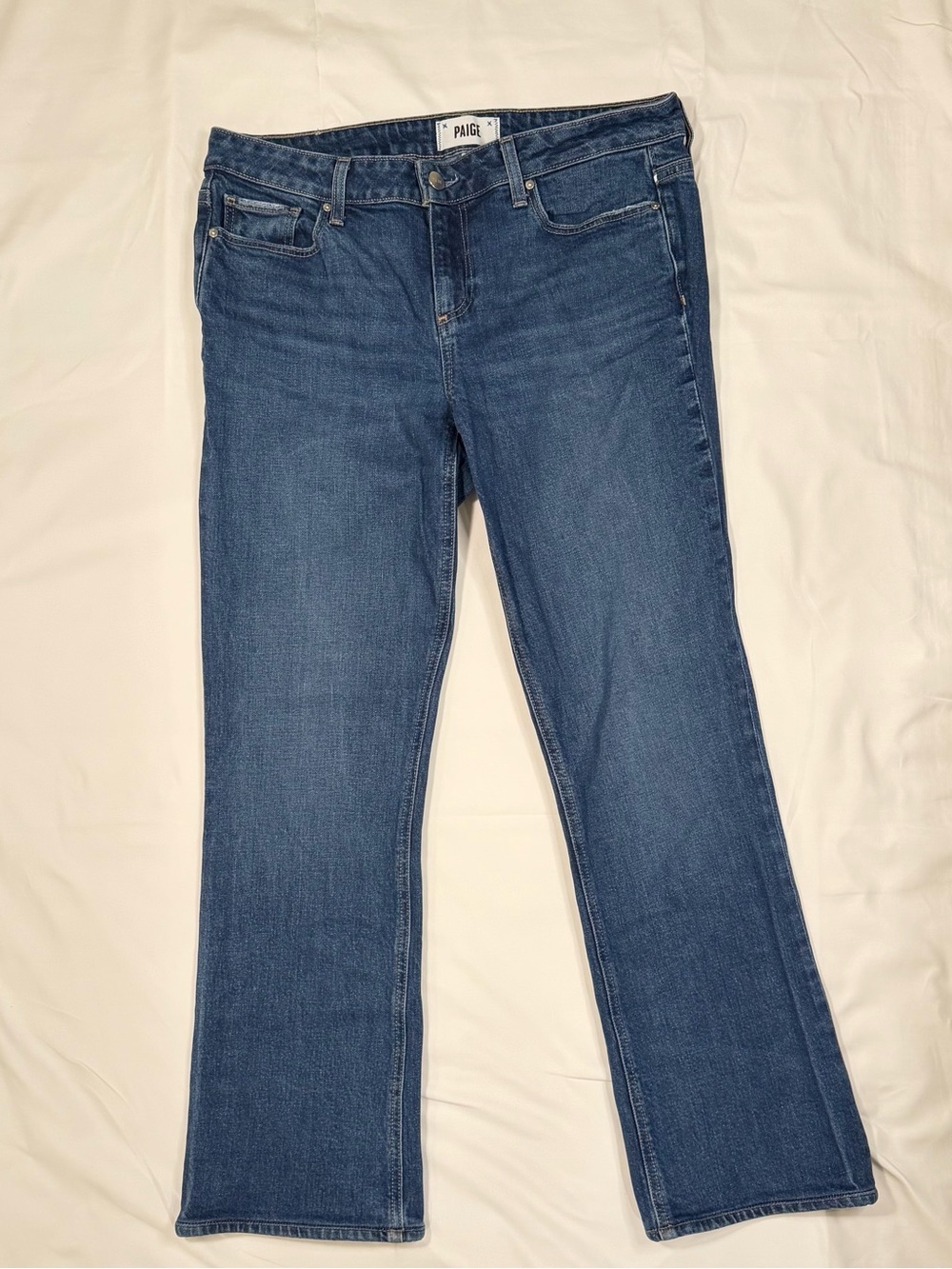 PAIGE Women's Medium Blue Flare Jeans